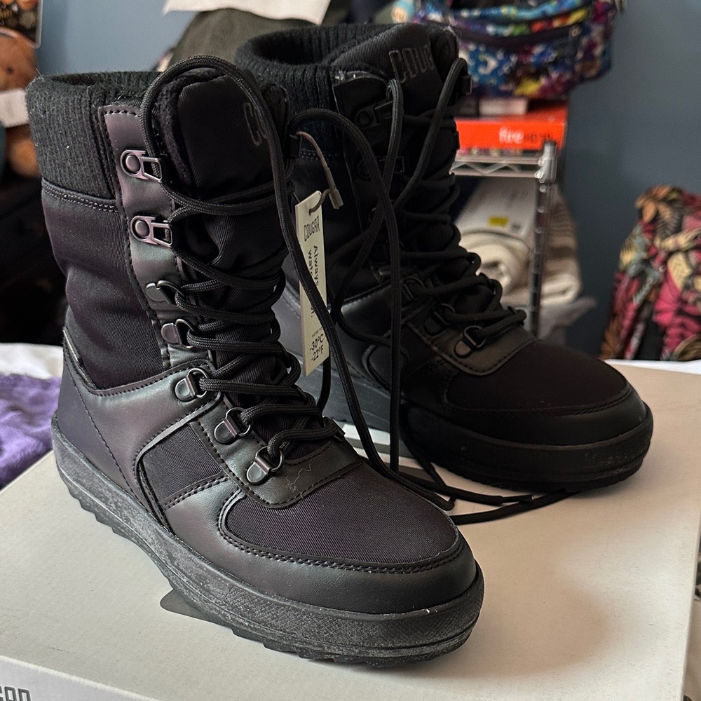 Cougar Black Waterproof Winter Boots